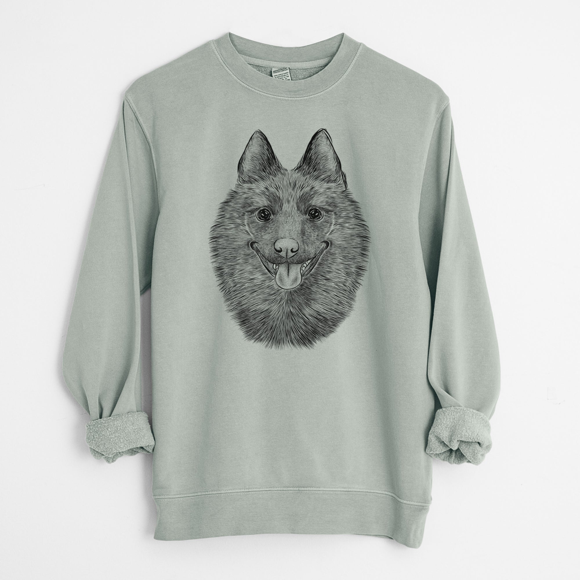 Bare Sander the Schipperke - Unisex Pigment Dyed Crew Sweatshirt