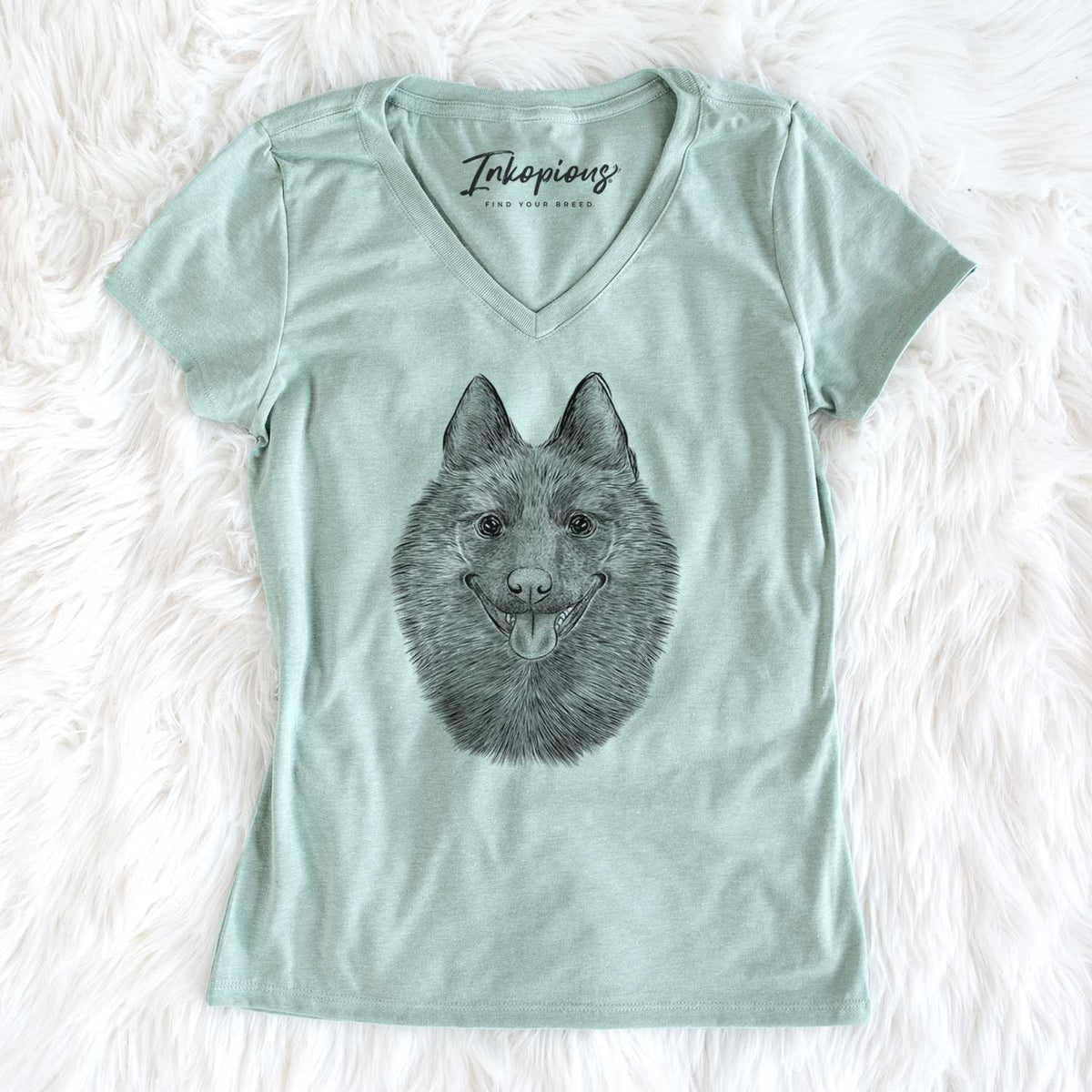 Bare Sander the Schipperke - Women's V-neck Shirt