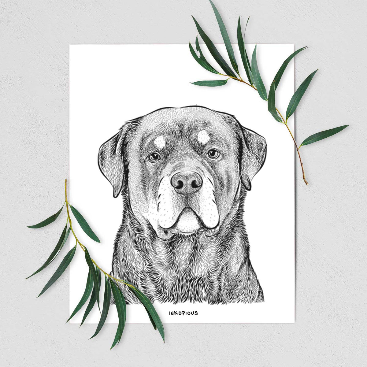 Sarge the Rottweiler Art Print