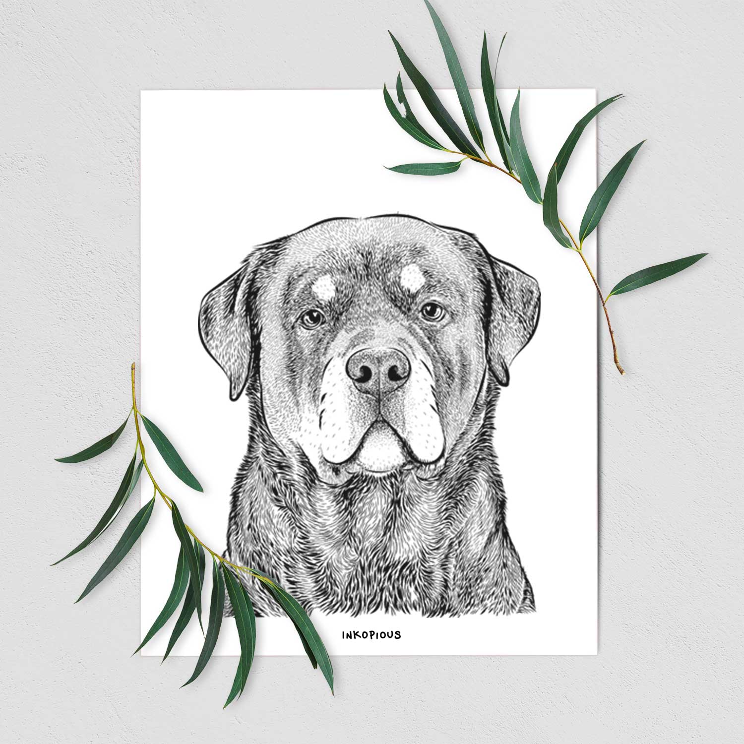 Sarge the Rottweiler Art Print