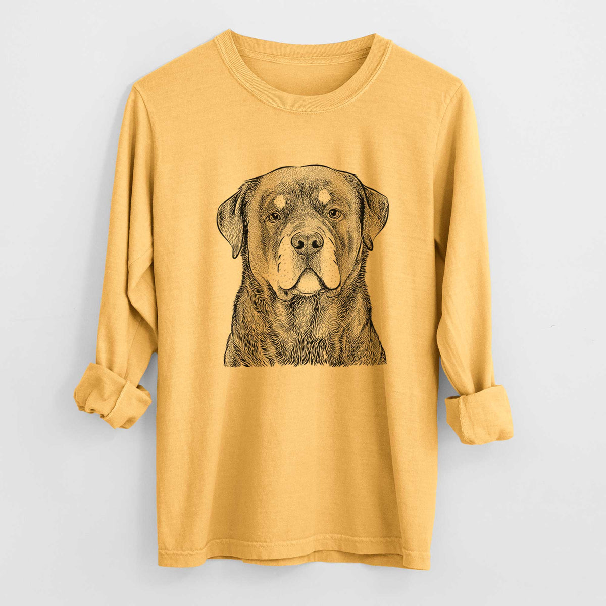 Bare Sarge the Rottweiler - Heavyweight 100% Cotton Long Sleeve