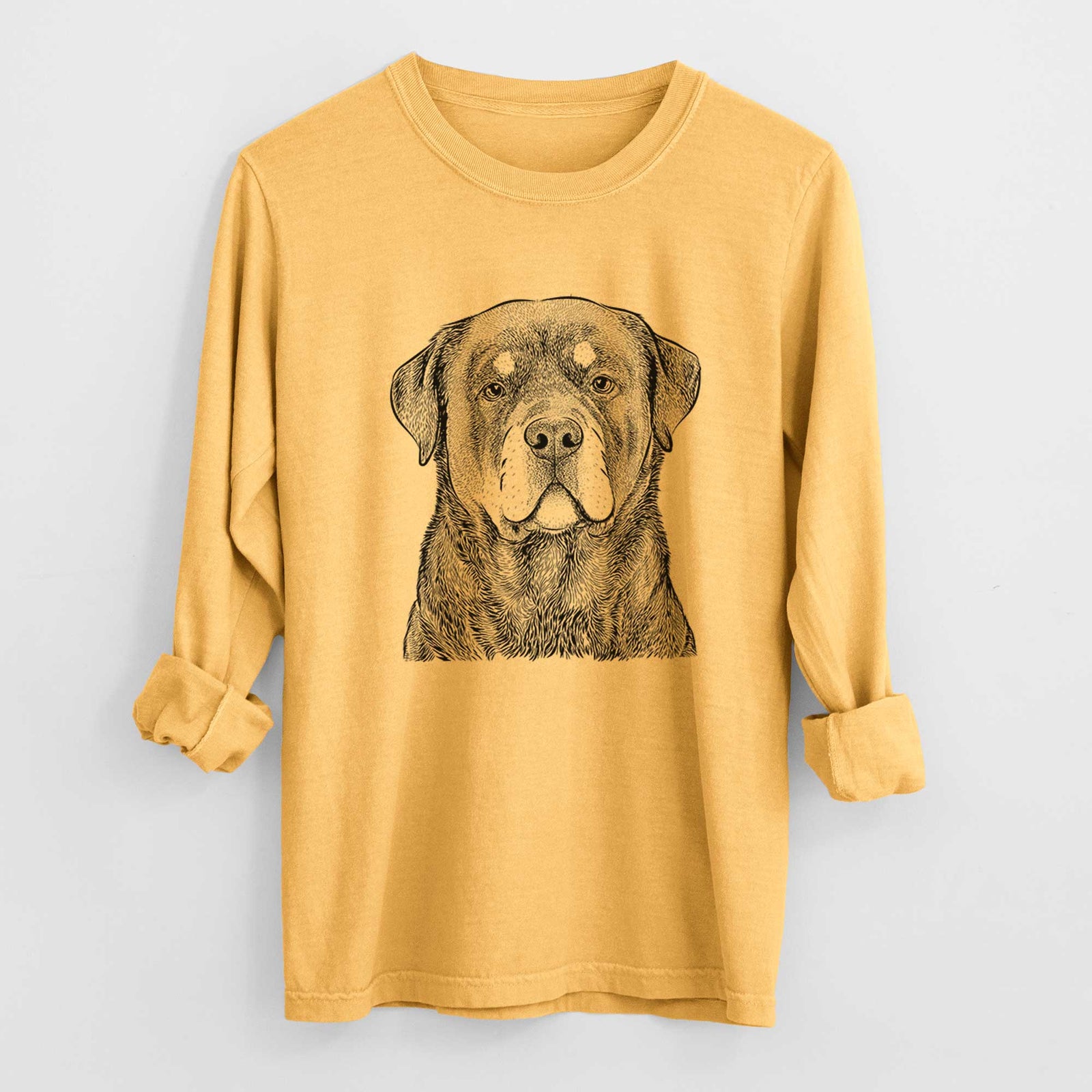 Bare Sarge the Rottweiler - Heavyweight 100% Cotton Long Sleeve