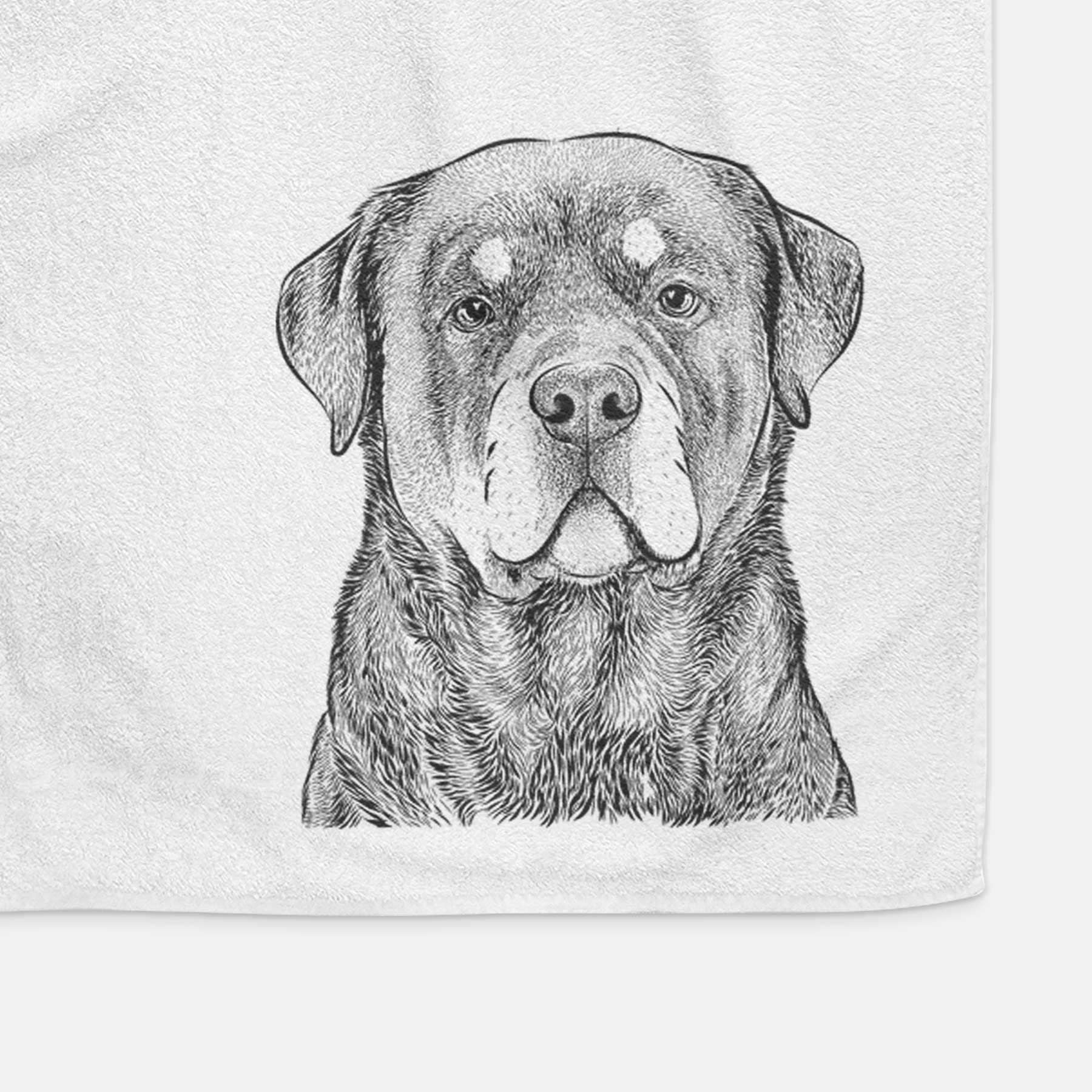 Sarge the Rottweiler Decorative Hand Towel