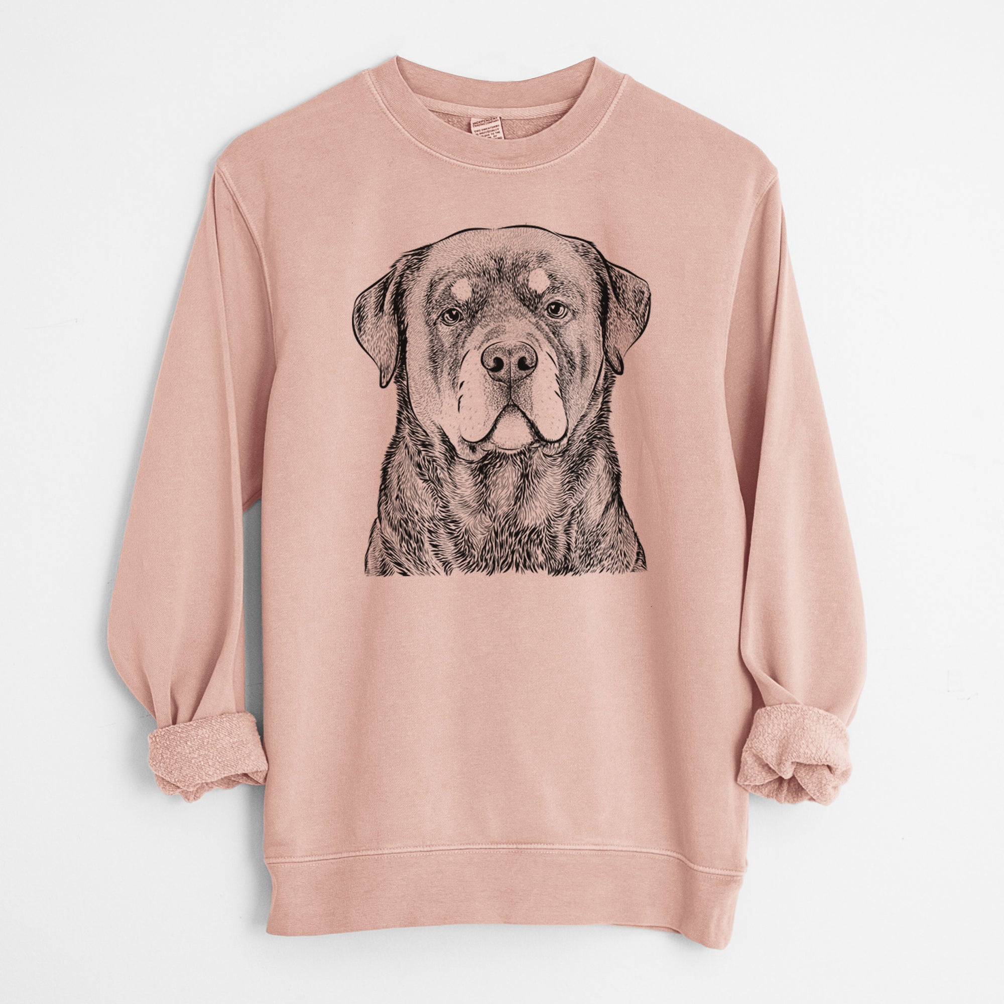 Bare Sarge the Rottweiler - Unisex Pigment Dyed Crew Sweatshirt