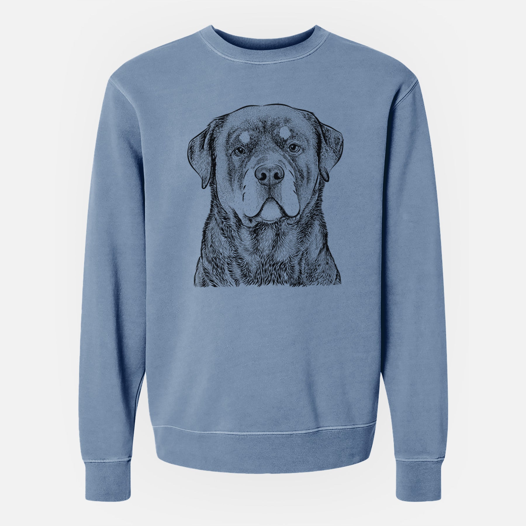 Bare Sarge the Rottweiler - Unisex Pigment Dyed Crew Sweatshirt