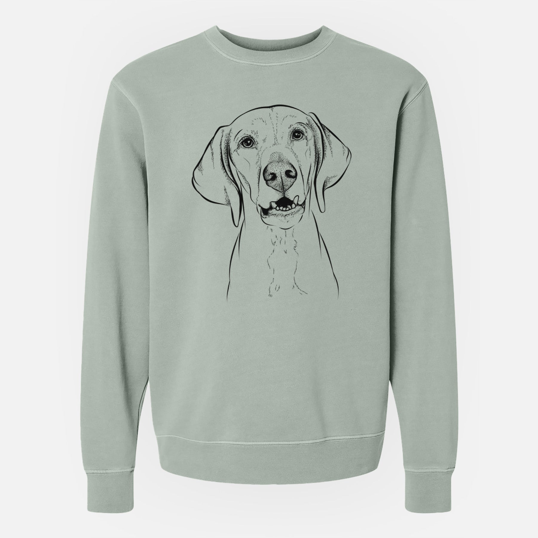 Bare Sarge the Vizsla - Unisex Pigment Dyed Crew Sweatshirt