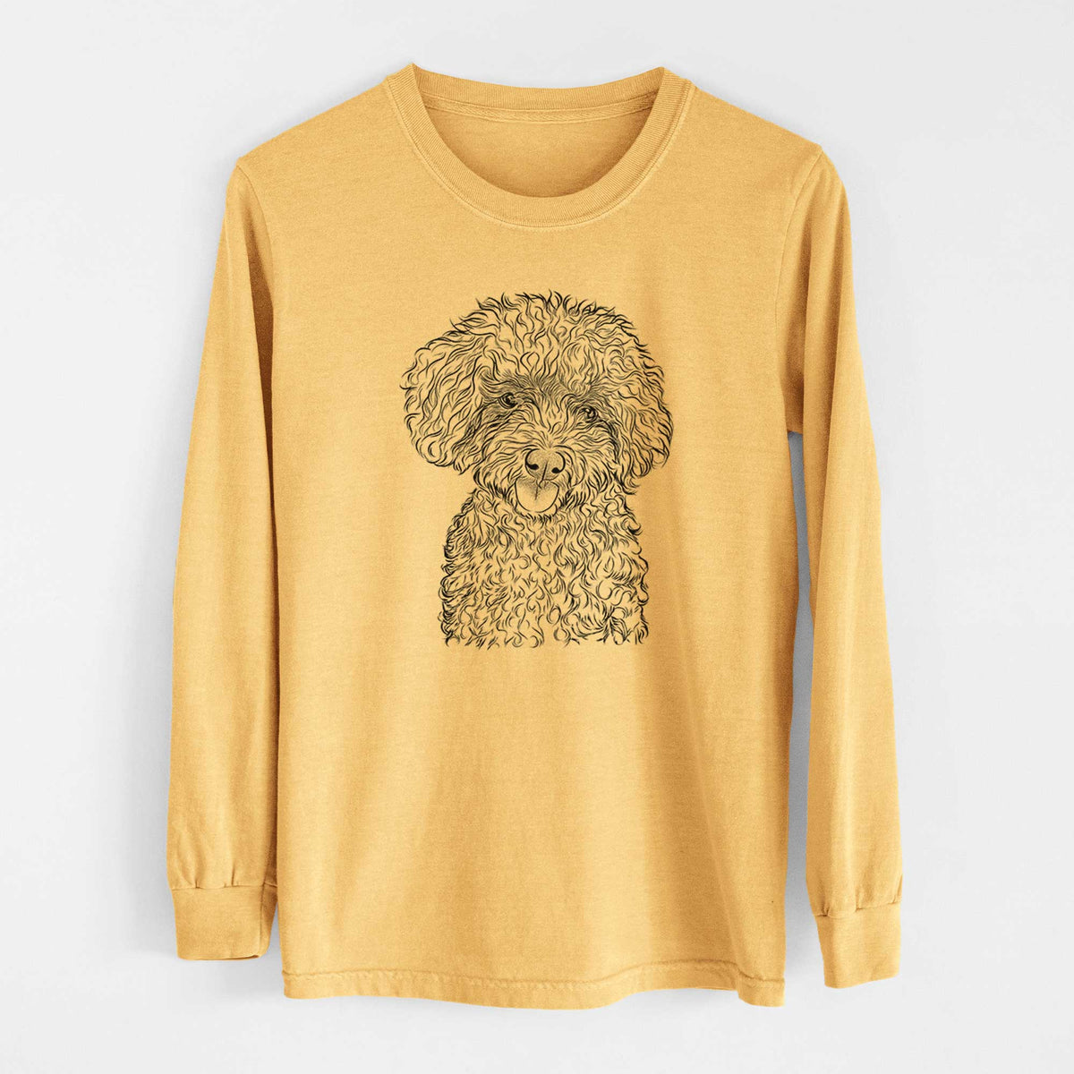 Bare Satsu the Micro Teacup Poodle - Heavyweight 100% Cotton Long Sleeve