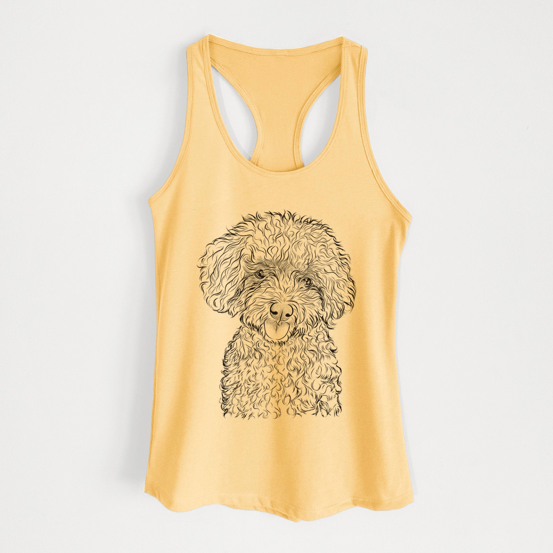 Satsu the Micro Teacup Poodle - Women's Racerback Tanktop