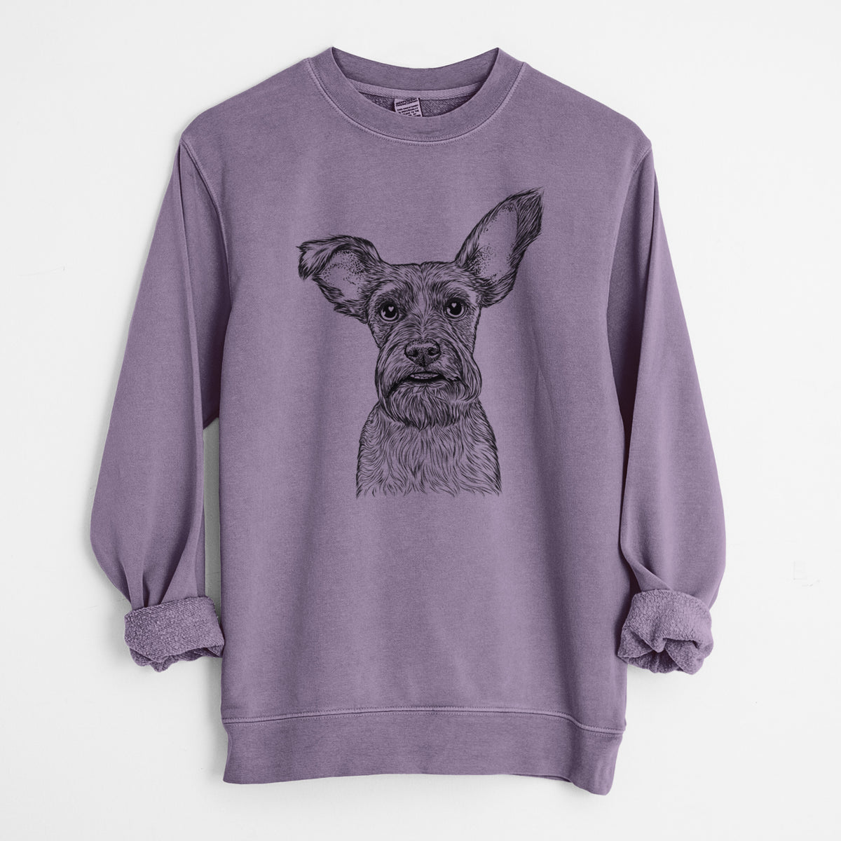 Bare Sawyer the Snorkie - Unisex Pigment Dyed Crew Sweatshirt