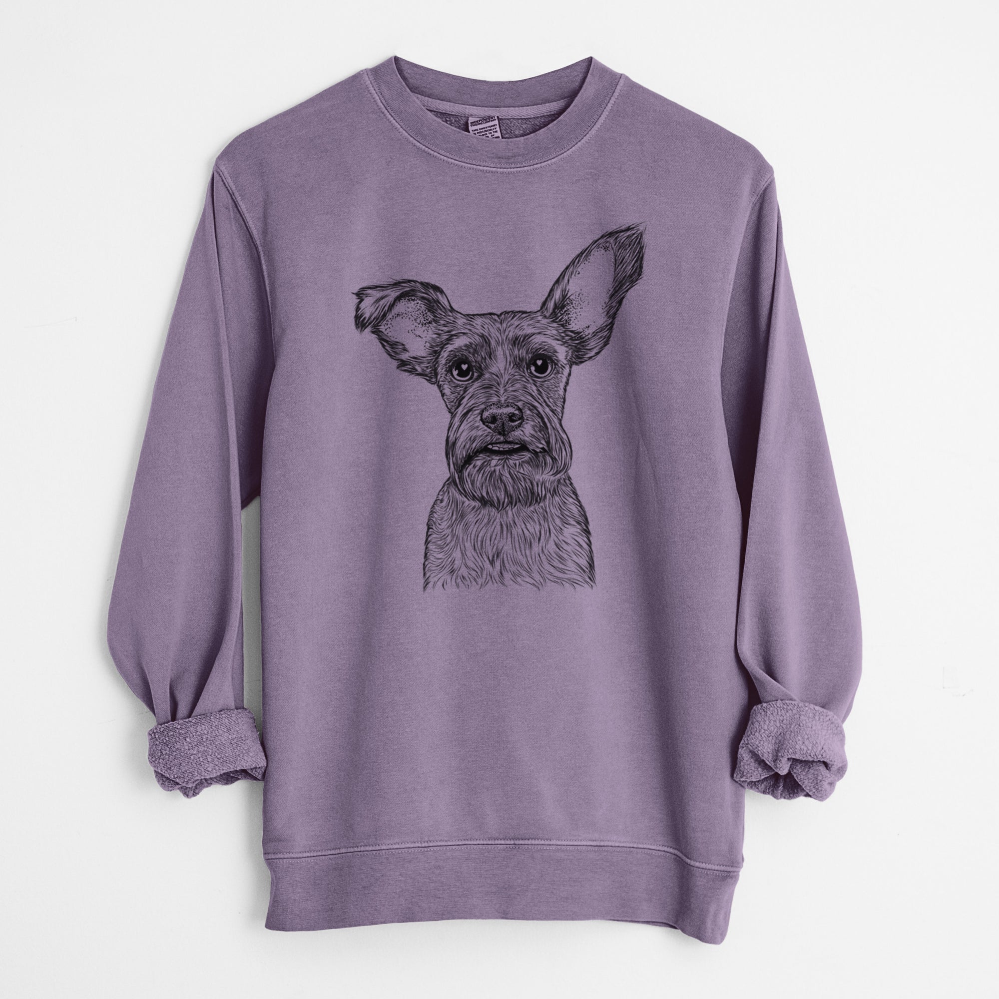 Bare Sawyer the Snorkie - Unisex Pigment Dyed Crew Sweatshirt