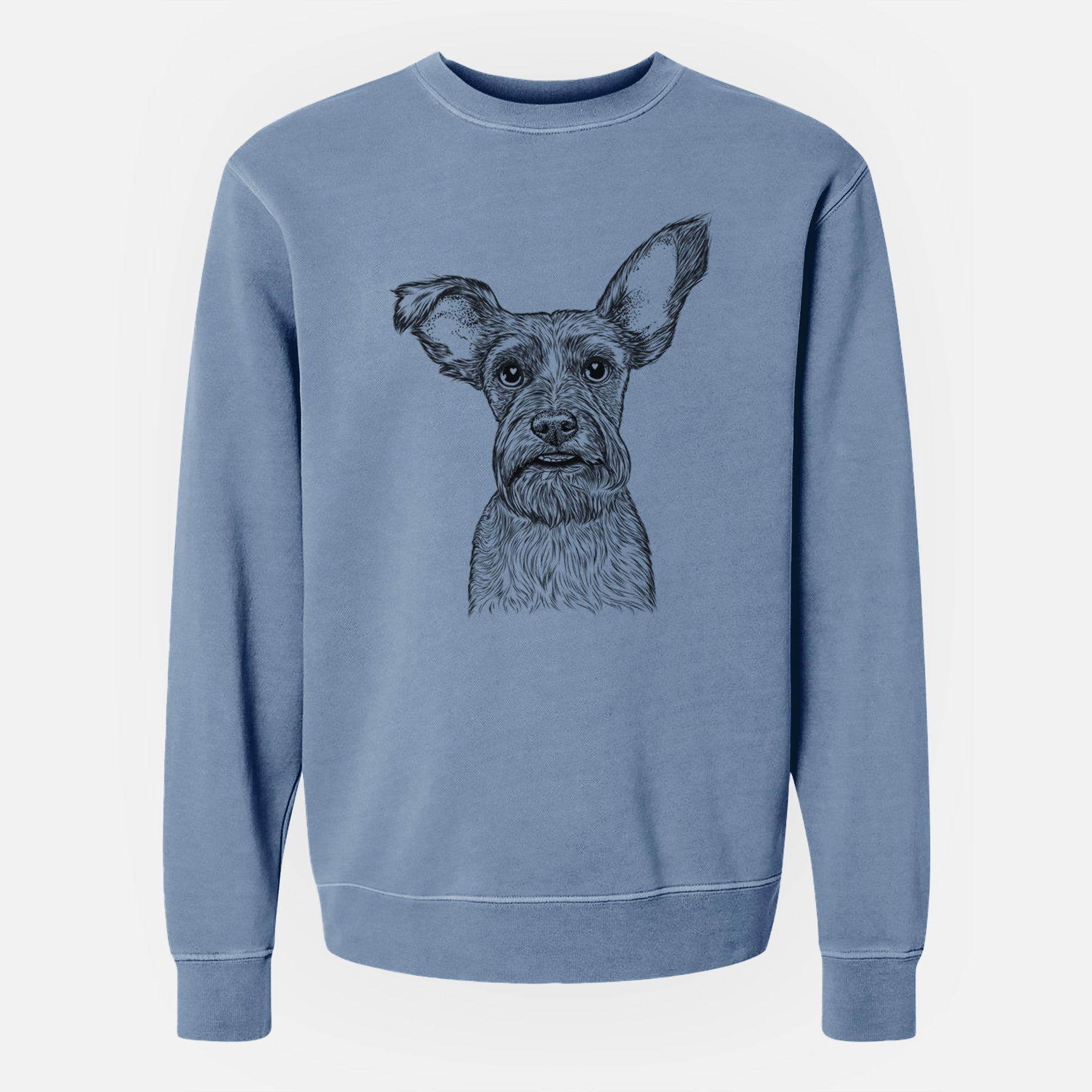 Bare Sawyer the Snorkie - Unisex Pigment Dyed Crew Sweatshirt