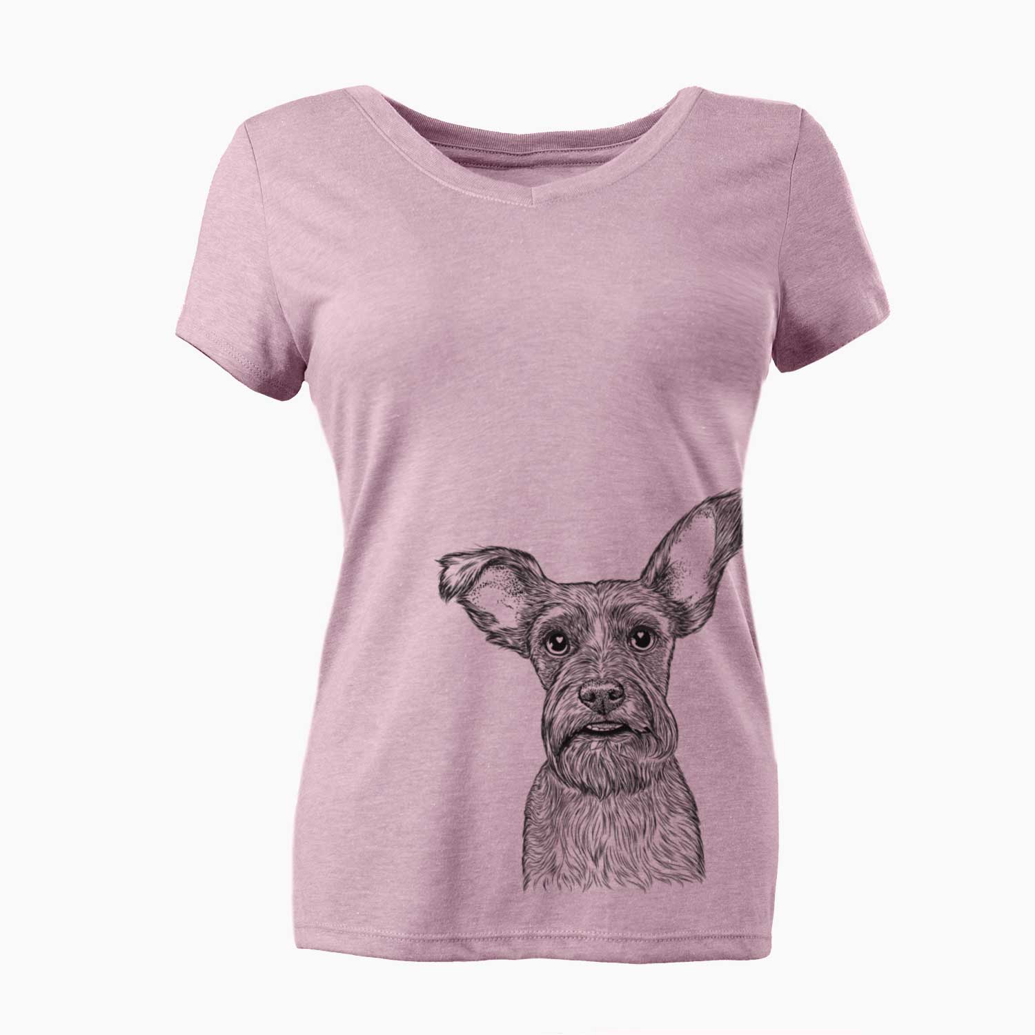 Bare Sawyer the Snorkie - Women's V-neck Shirt