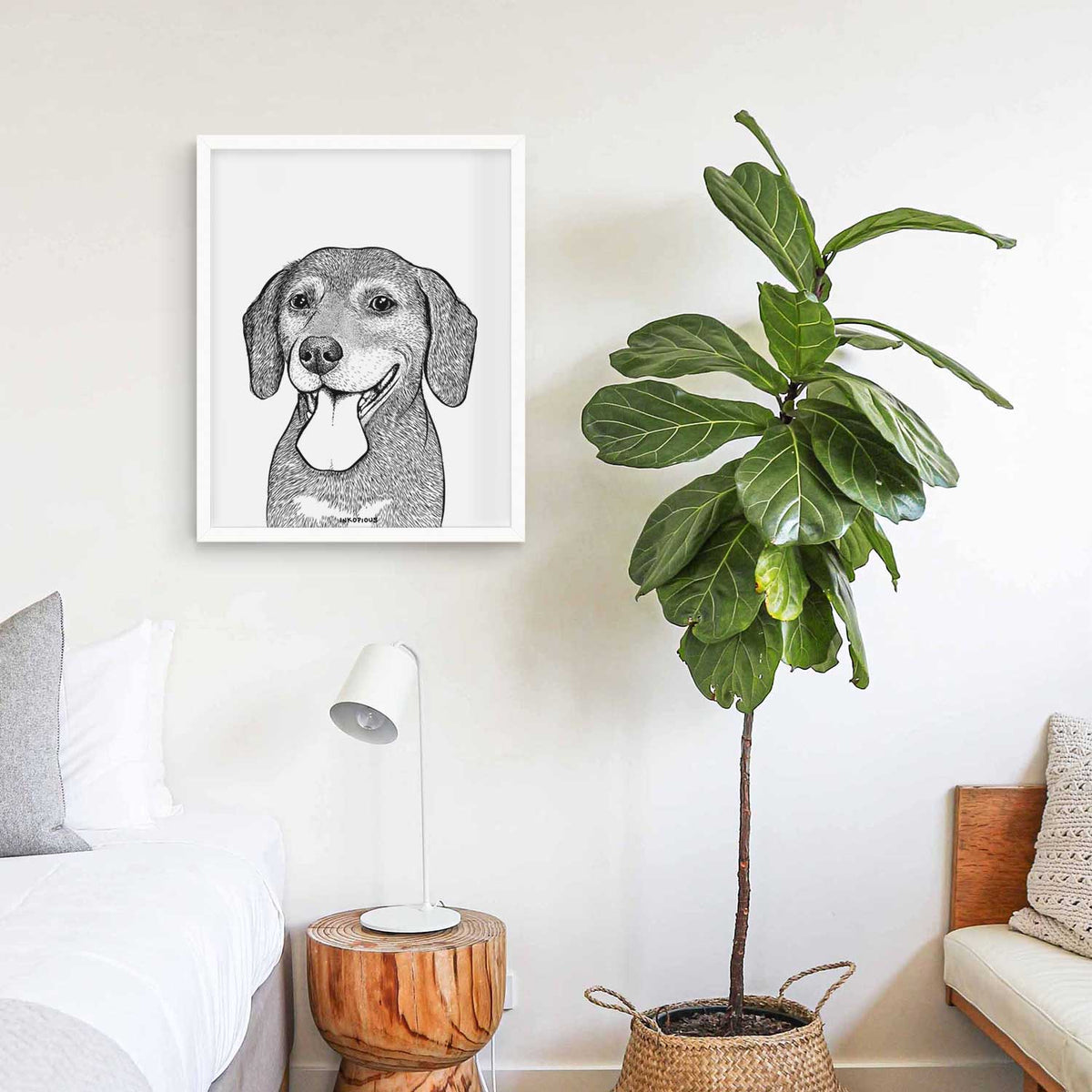 Scarlett the Beagle Art Print