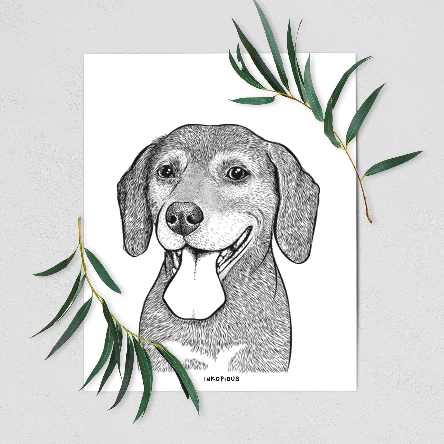 Scarlett the Beagle Art Print