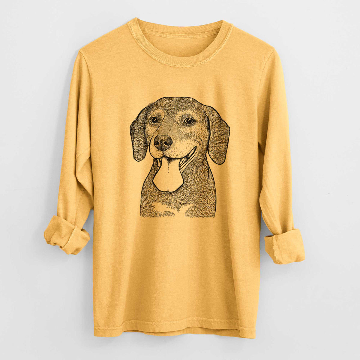 Bare Scarlett the Beagle - Heavyweight 100% Cotton Long Sleeve