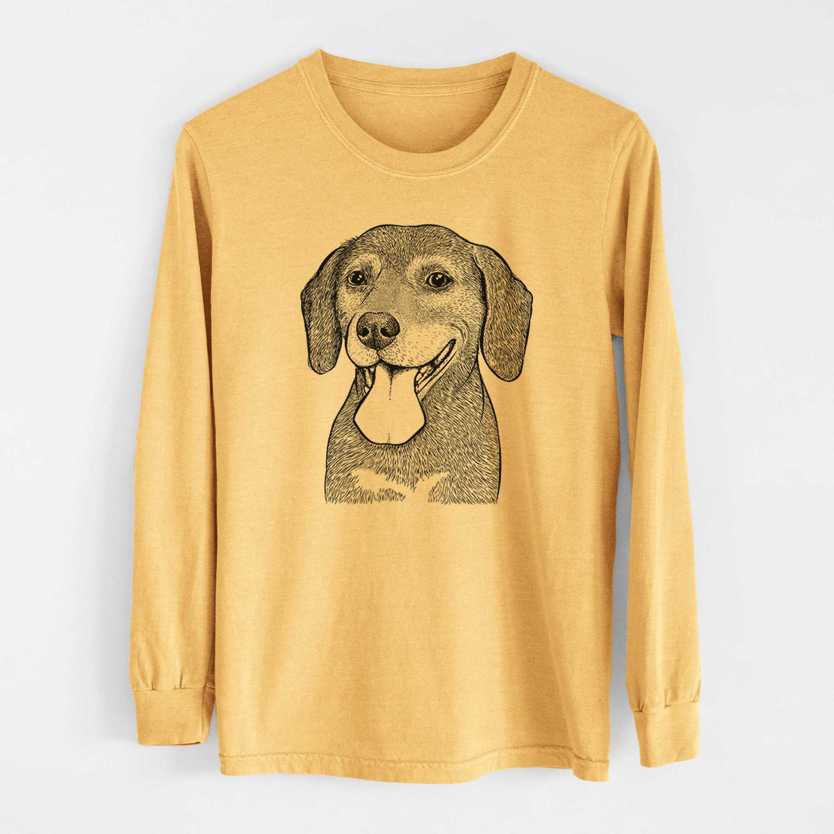 Bare Scarlett the Beagle - Heavyweight 100% Cotton Long Sleeve
