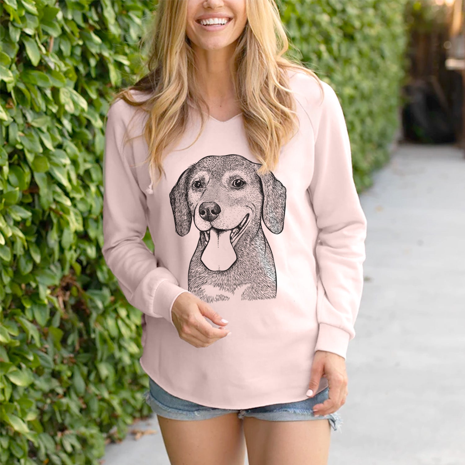 Bare Scarlett the Beagle - Cali Wave Hooded Sweatshirt