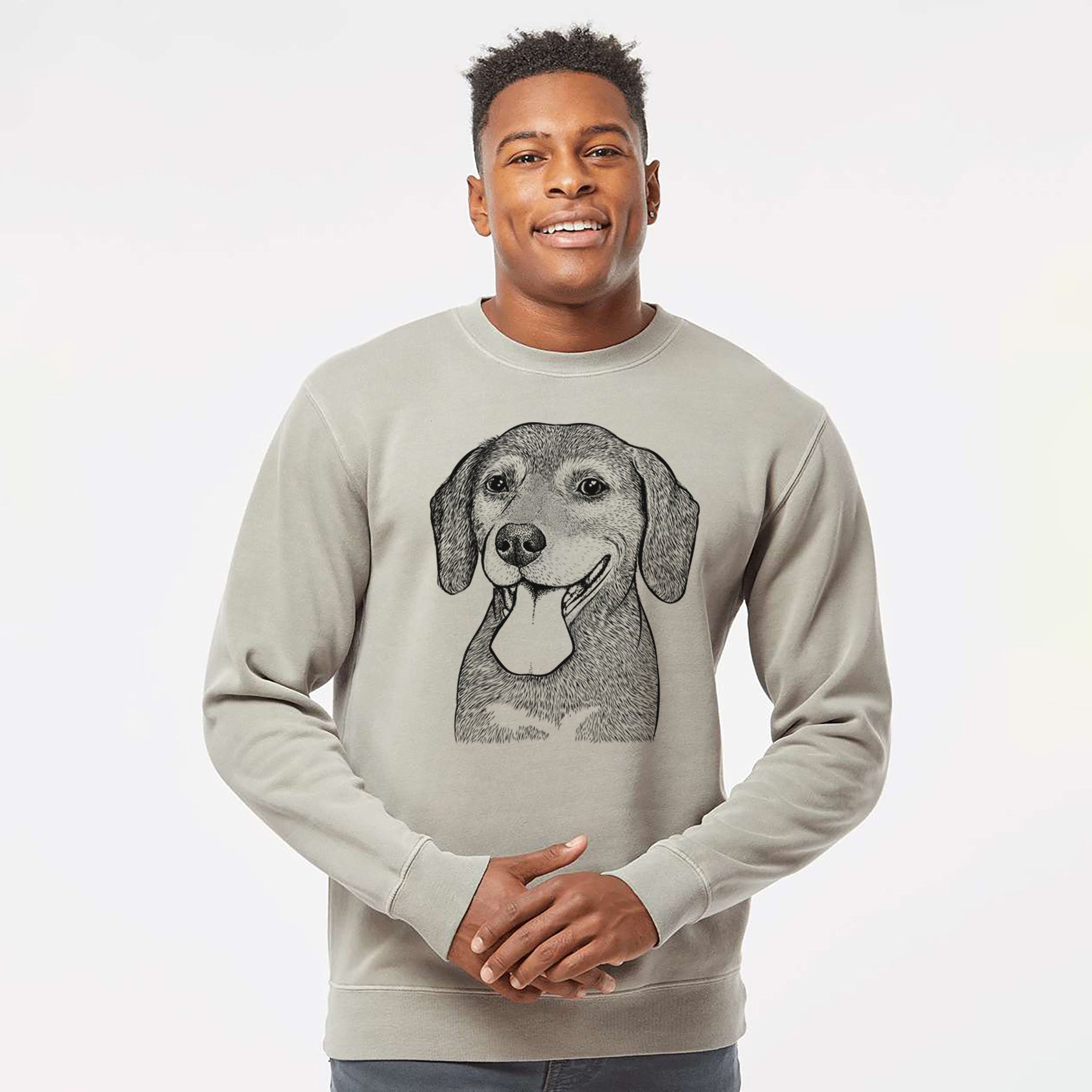 Bare Scarlett the Beagle - Unisex Pigment Dyed Crew Sweatshirt