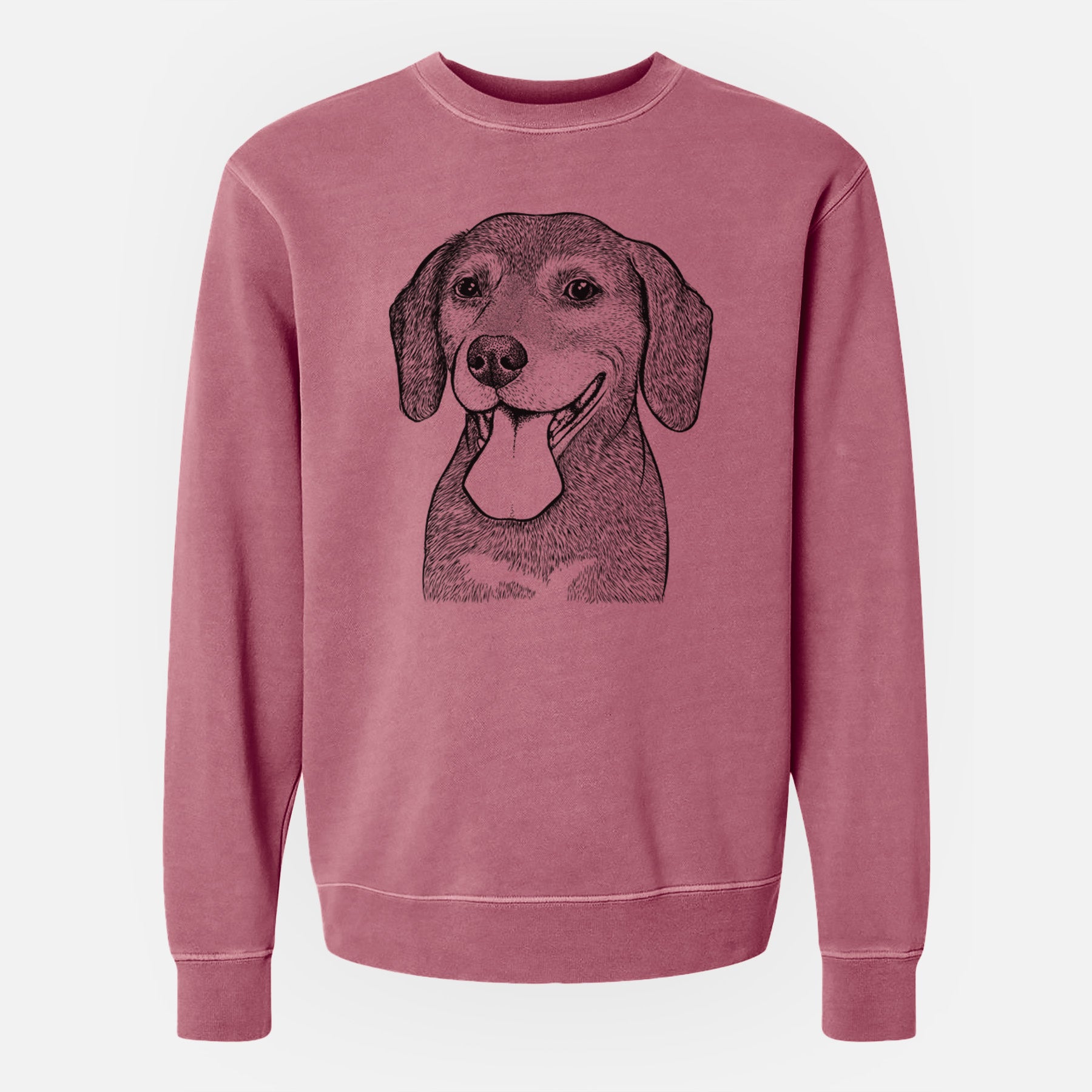 Bare Scarlett the Beagle - Unisex Pigment Dyed Crew Sweatshirt