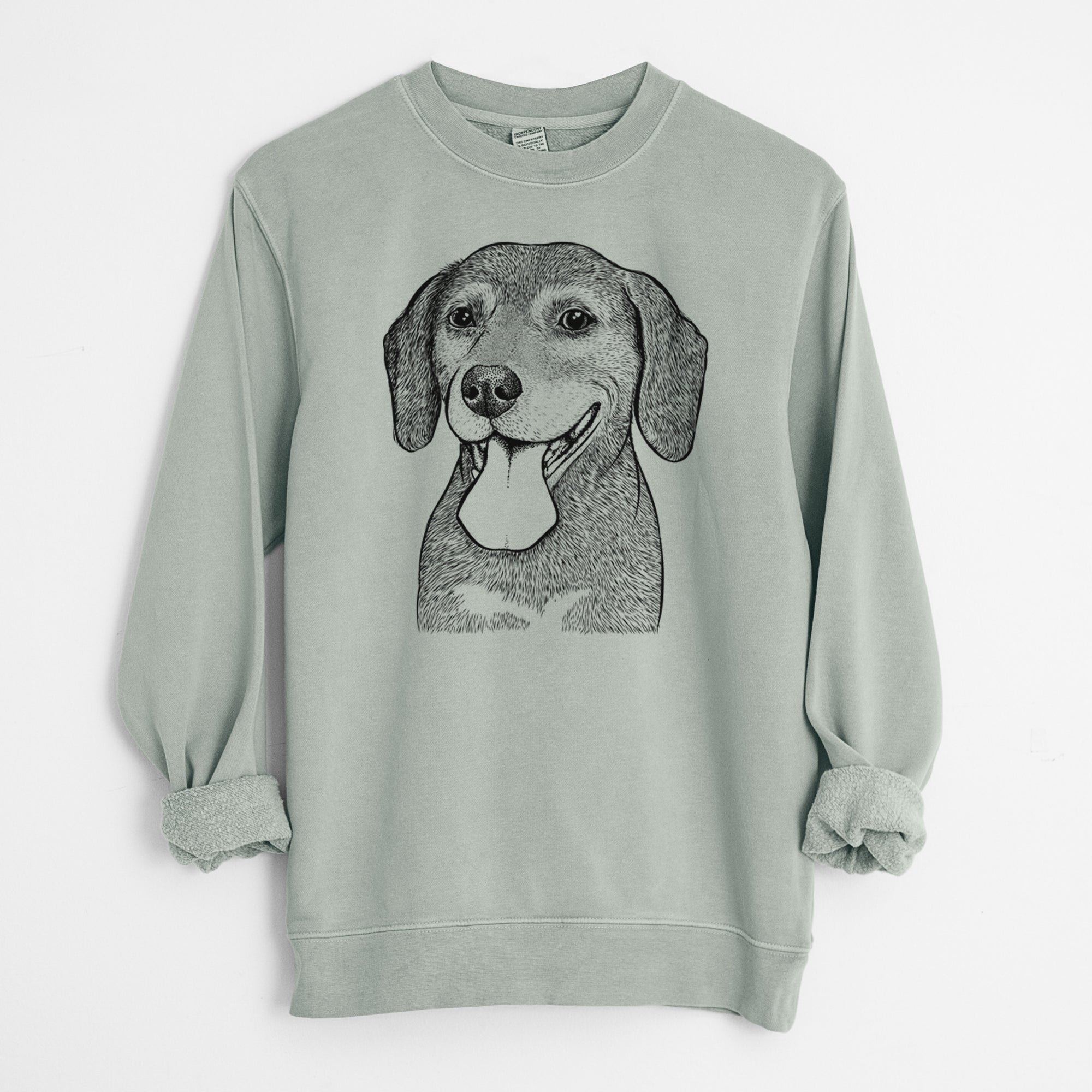 Bare Scarlett the Beagle - Unisex Pigment Dyed Crew Sweatshirt