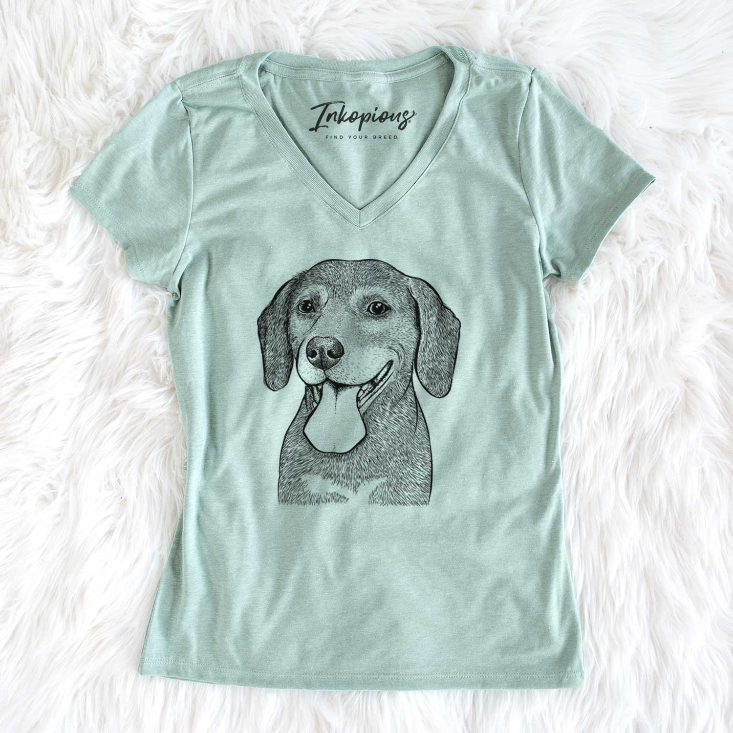 Bare Scarlett the Beagle - Women's V-neck Shirt