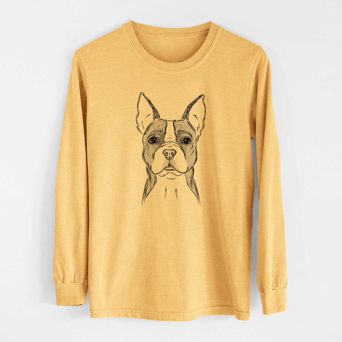 Bare Scout the Boston Terrier - Heavyweight 100% Cotton Long Sleeve