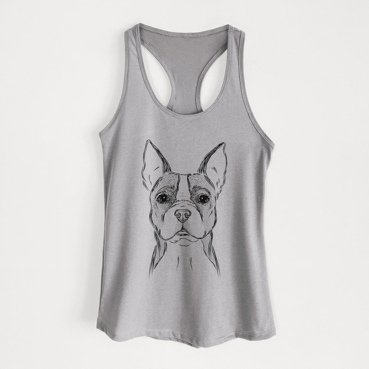 Scout the Boston Terrier - Women&#39;s Racerback Tanktop