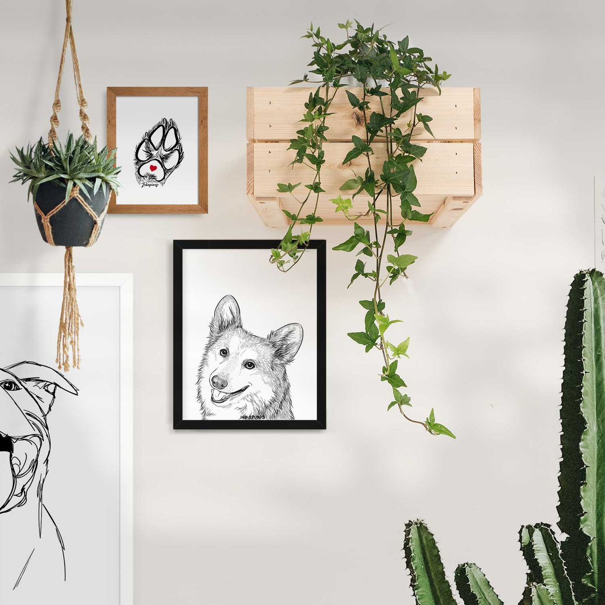 Scout the Pembroke Welsh Corgi Art Print