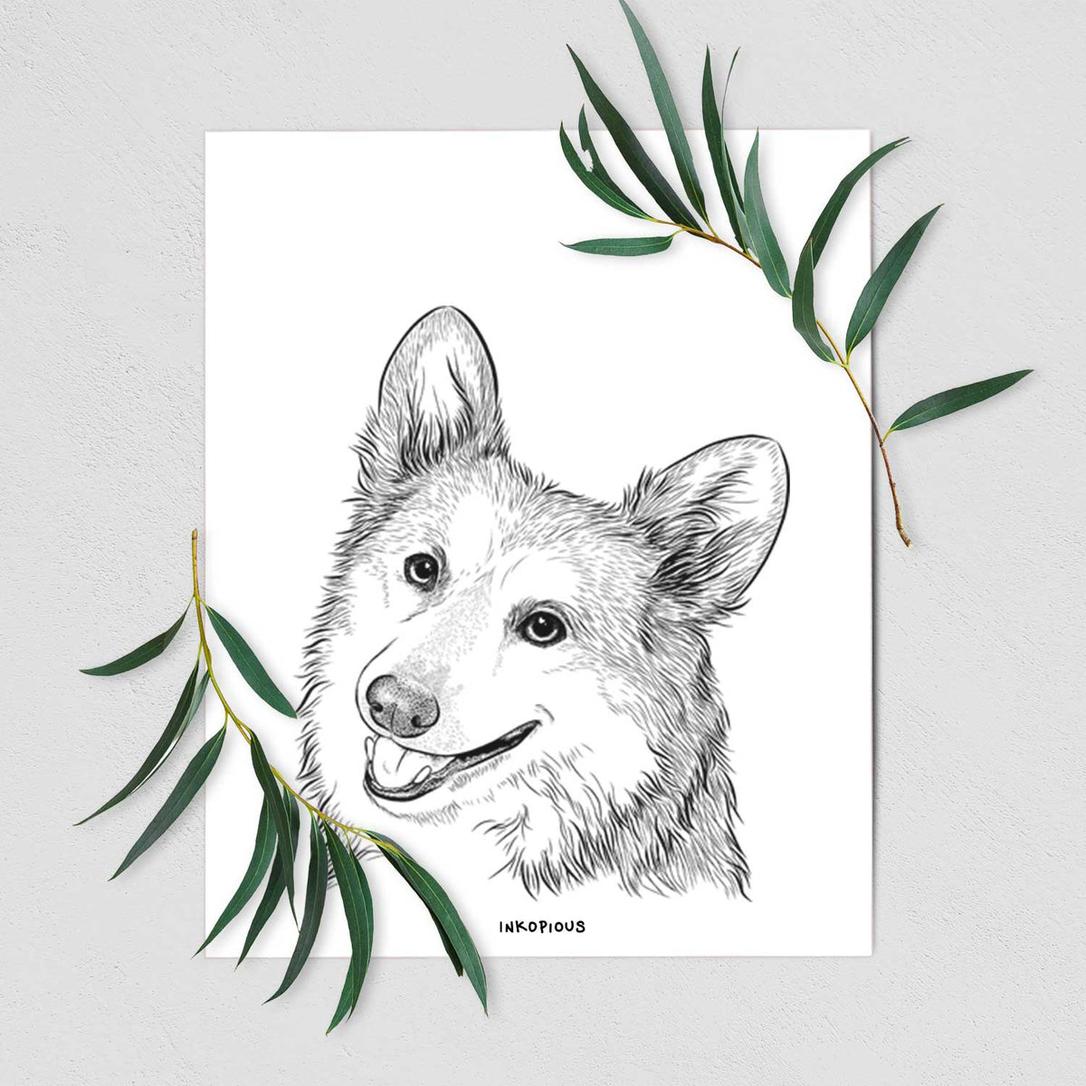 Scout the Pembroke Welsh Corgi Art Print