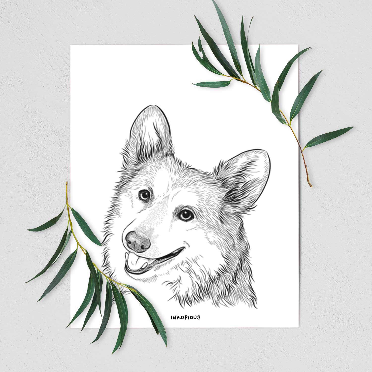 Scout the Pembroke Welsh Corgi Art Print