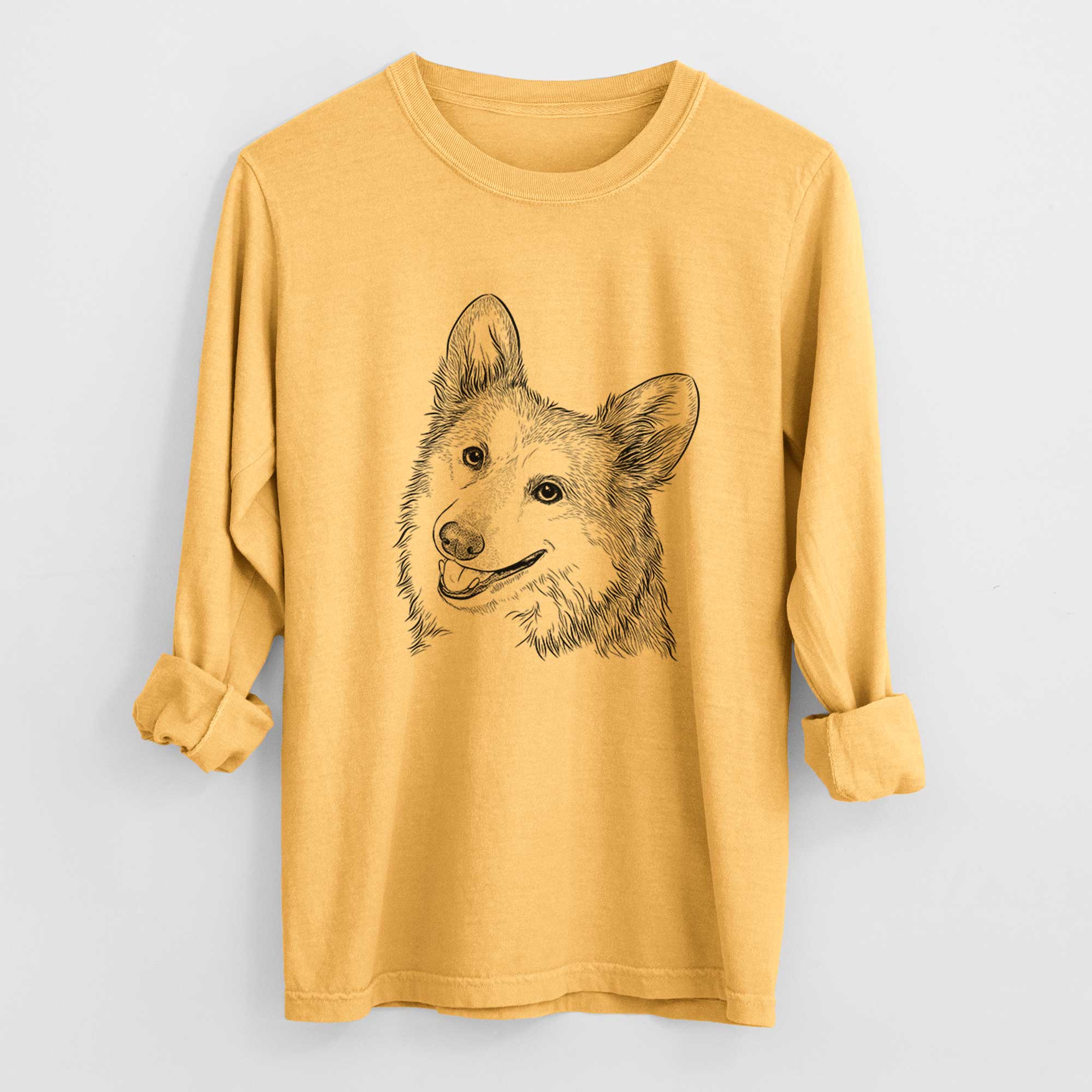 Bare Scout the Pembroke Welsh Corgi - Heavyweight 100% Cotton Long Sleeve