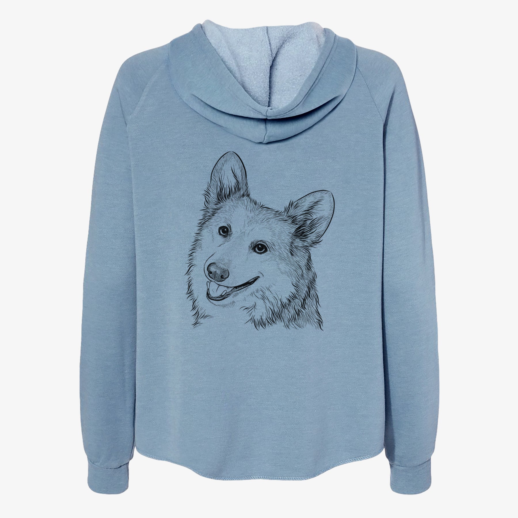 Scout the Pembroke Welsh Corgi - Women's Cali Wave Zip-Up Sweatshirt