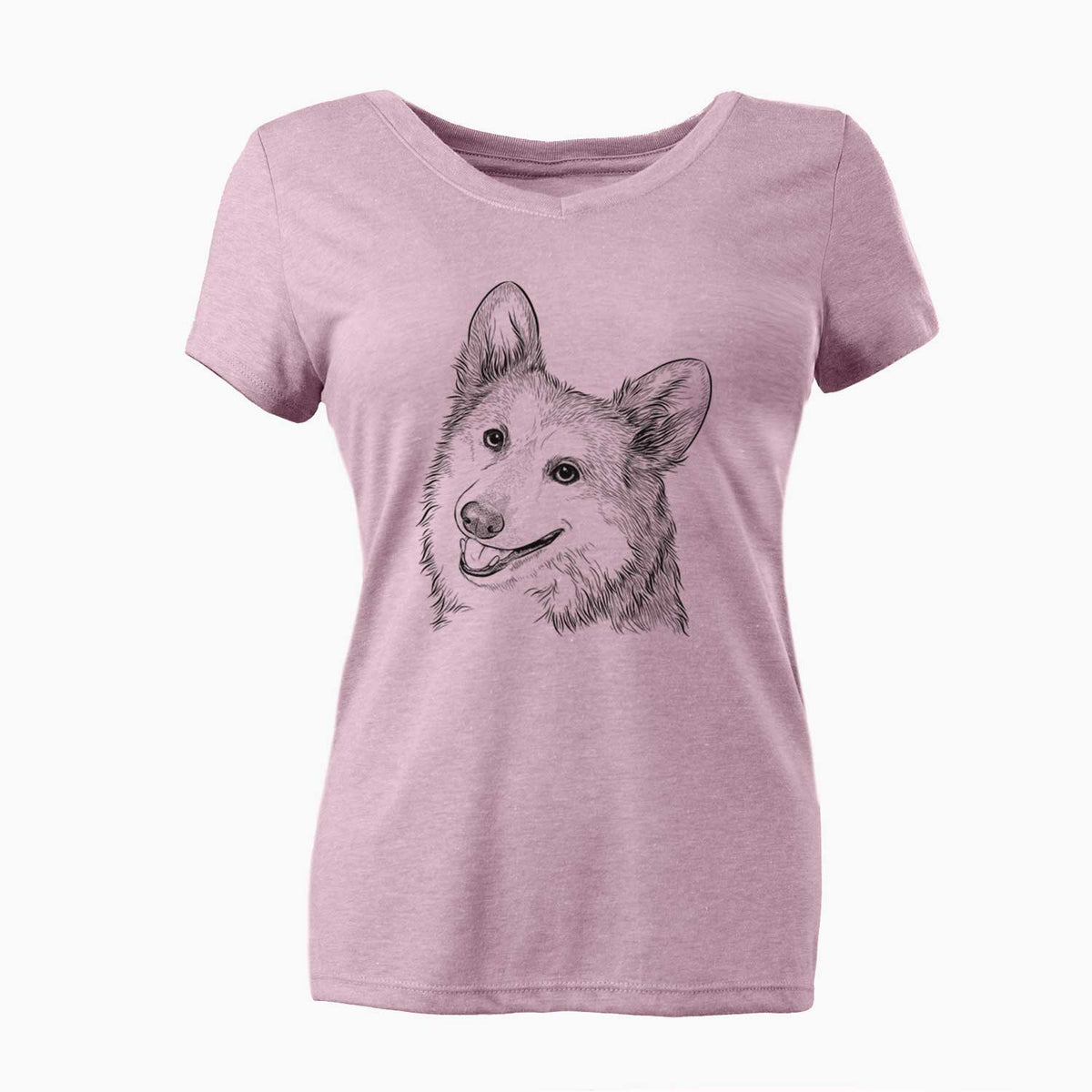 Bare Scout the Pembroke Welsh Corgi - Women's V-neck Shirt