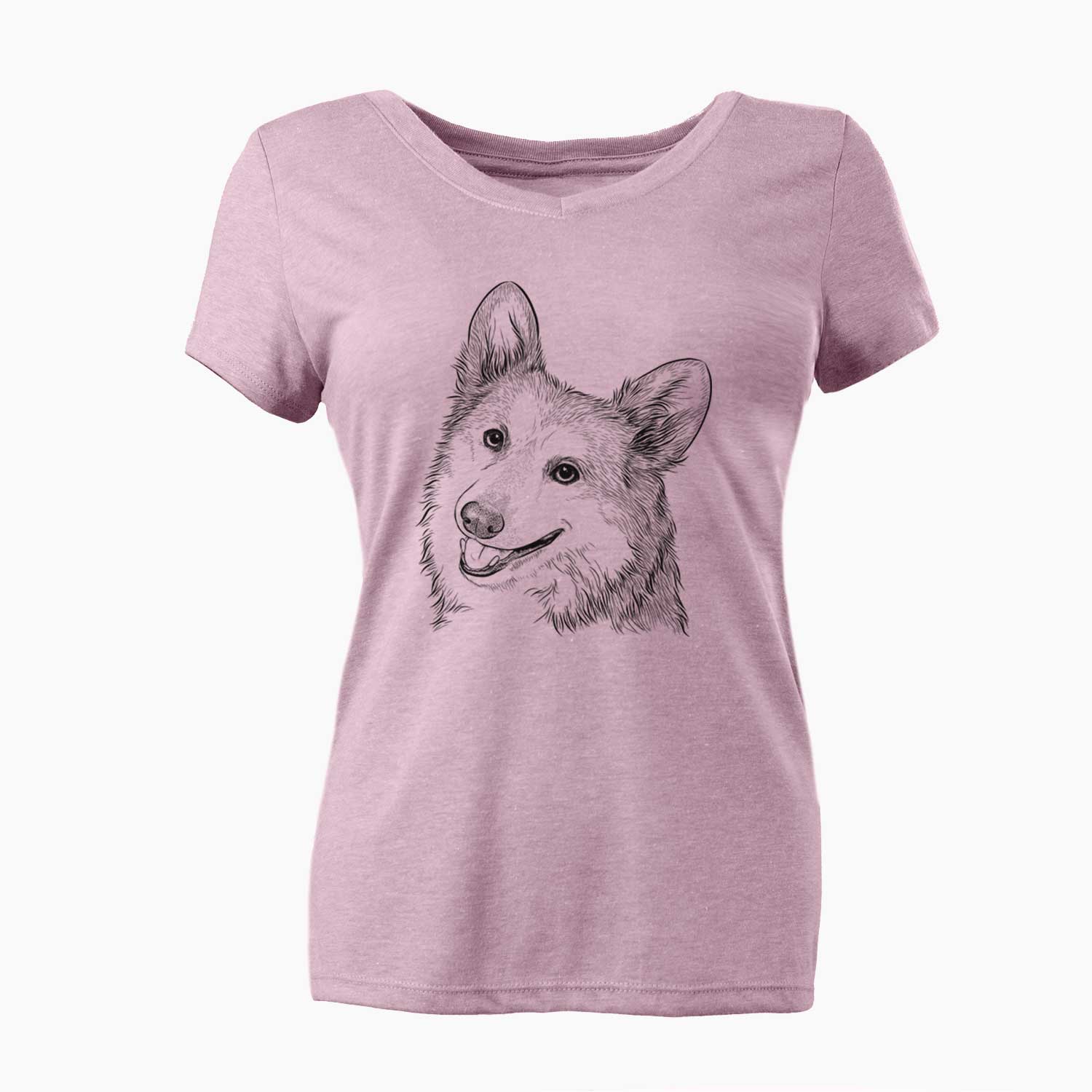 Bare Scout the Pembroke Welsh Corgi - Women's V-neck Shirt