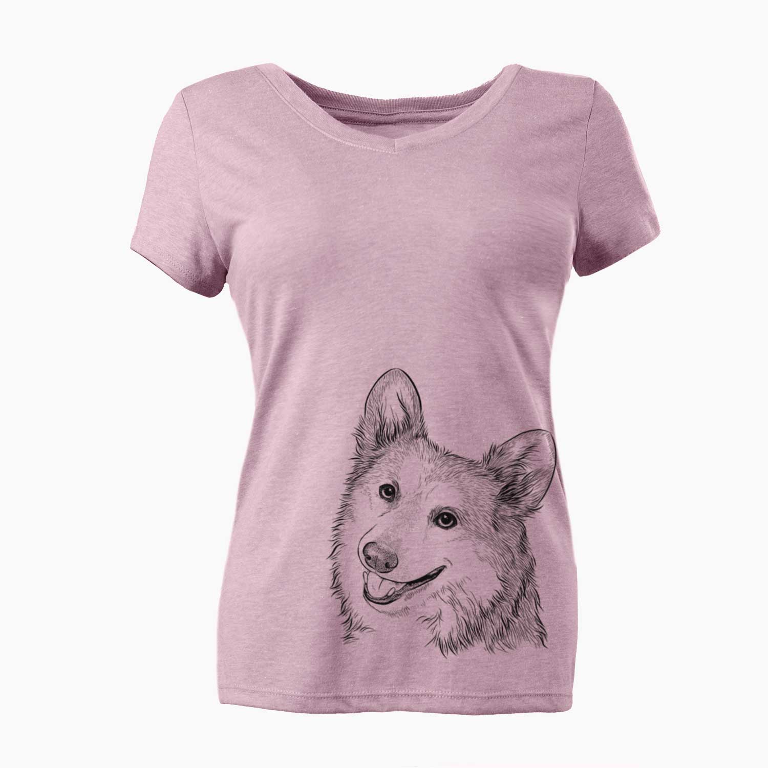 Scout the Pembroke Welsh Corgi - Women's V-neck Shirt