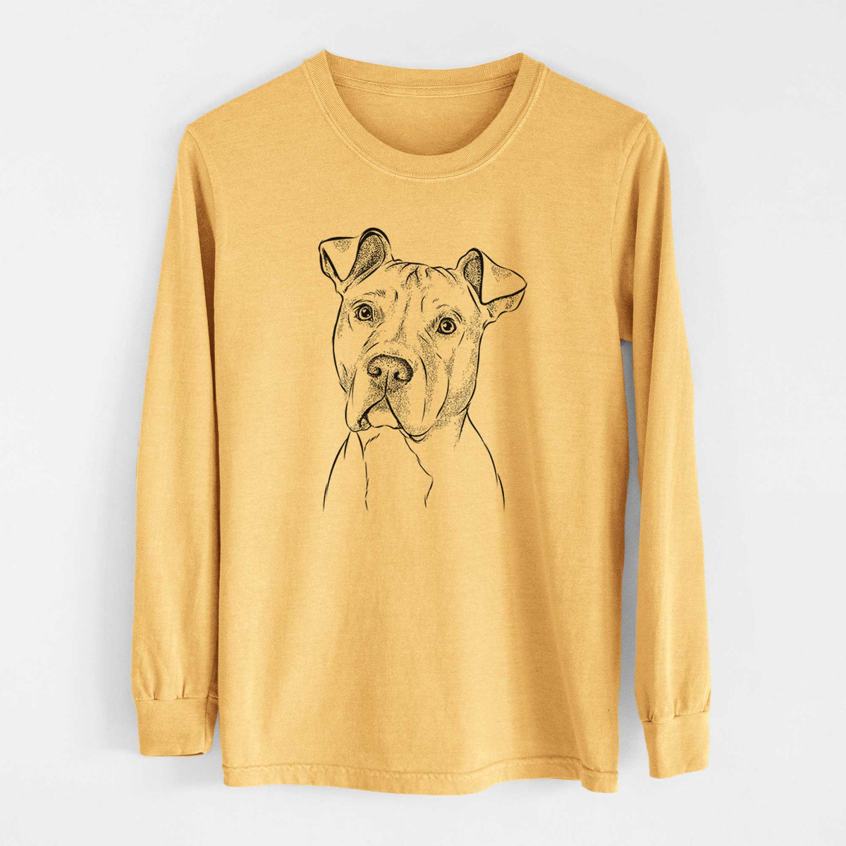 Bare Scraps the American Staffordshire Mix - Heavyweight 100% Cotton Long Sleeve