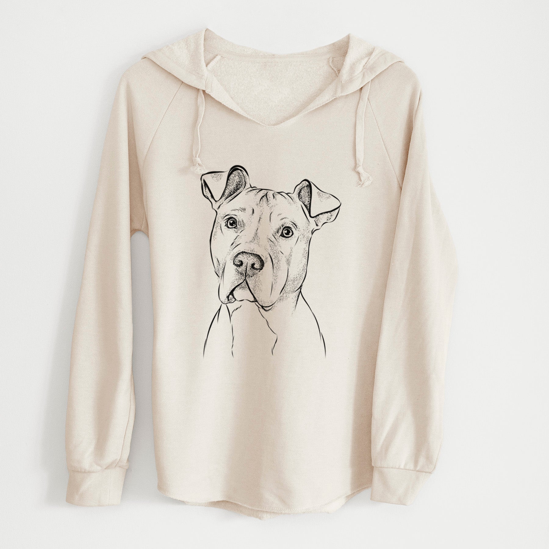 Bare Scraps the American Staffordshire Mix - Cali Wave Hooded Sweatshirt