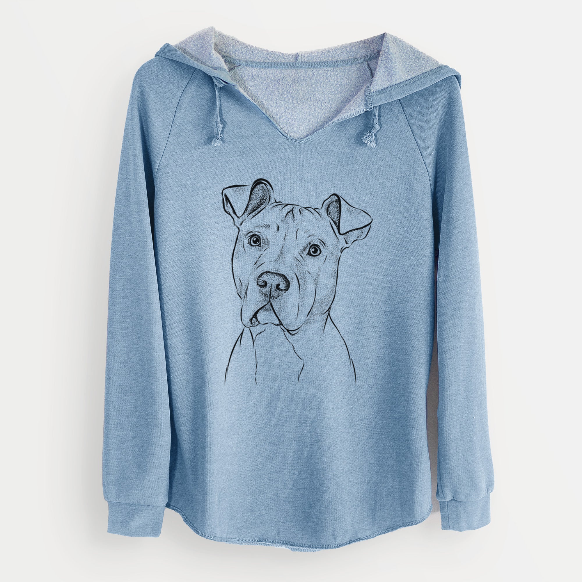 Bare Scraps the American Staffordshire Mix - Cali Wave Hooded Sweatshirt