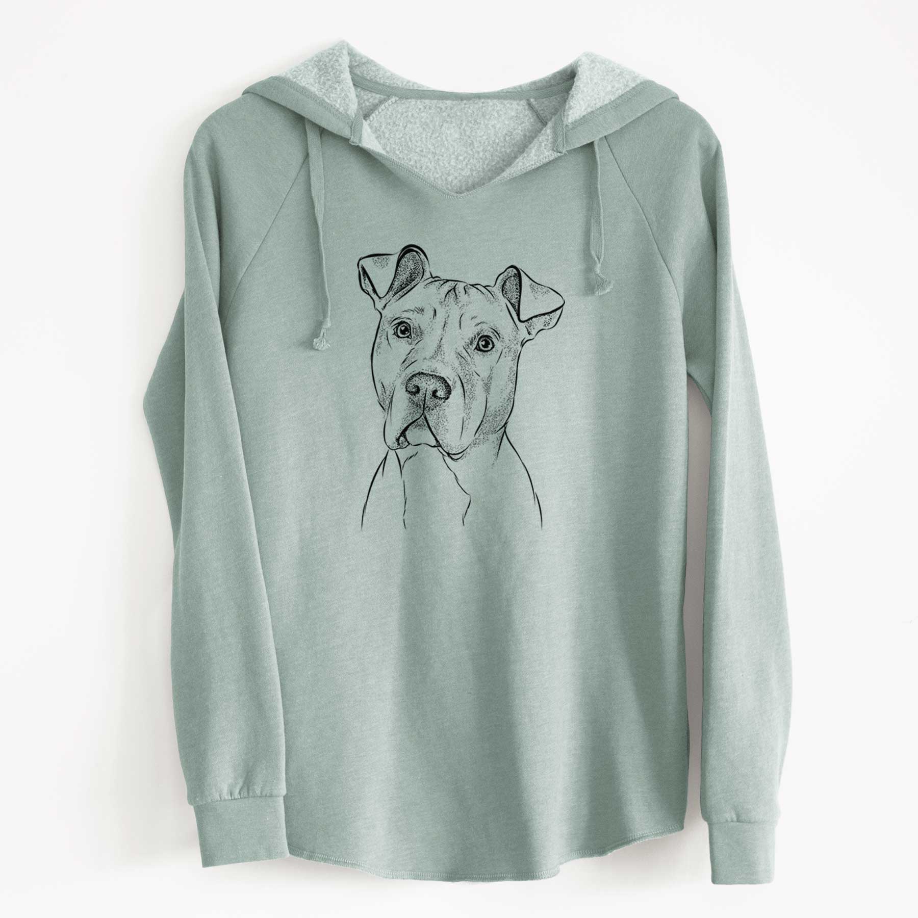 Bare Scraps the American Staffordshire Mix - Cali Wave Hooded Sweatshirt