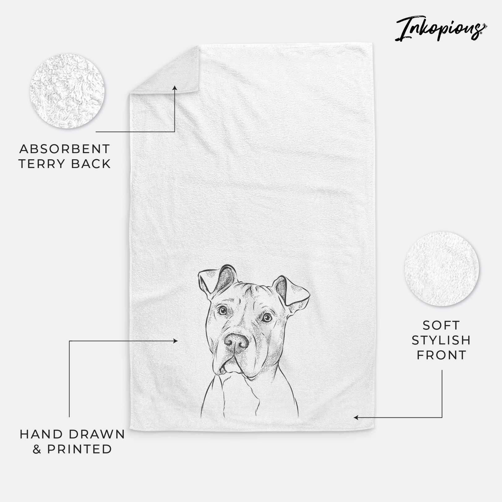 Scraps the American Staffordshire Mix Decorative Hand Towel