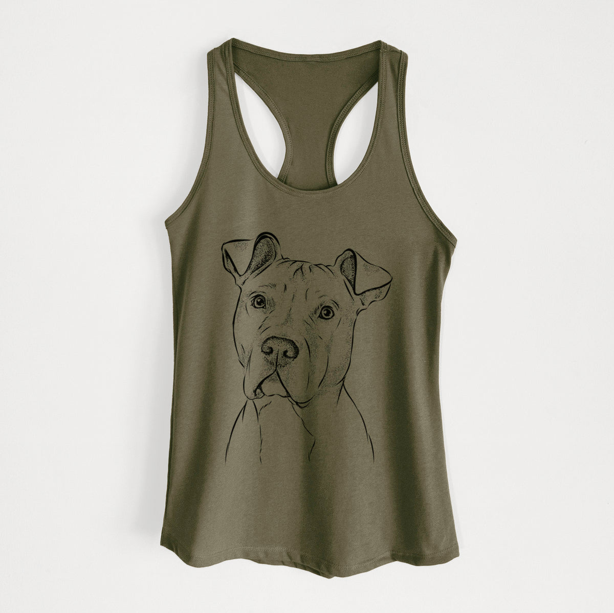 Scraps the American Staffordshire Mix - Women's Racerback Tanktop