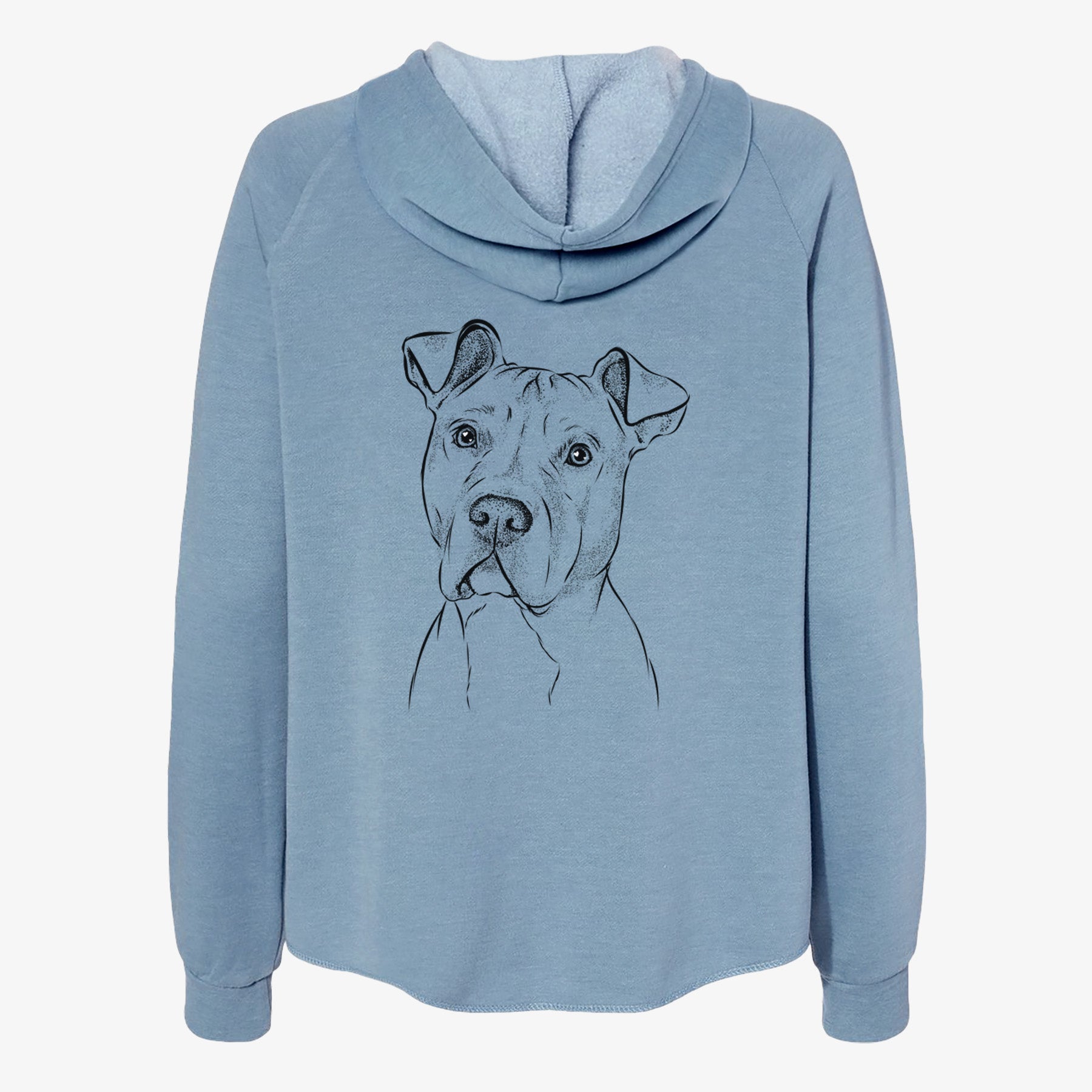 Scraps the American Staffordshire Mix - Women's Cali Wave Zip-Up Sweatshirt