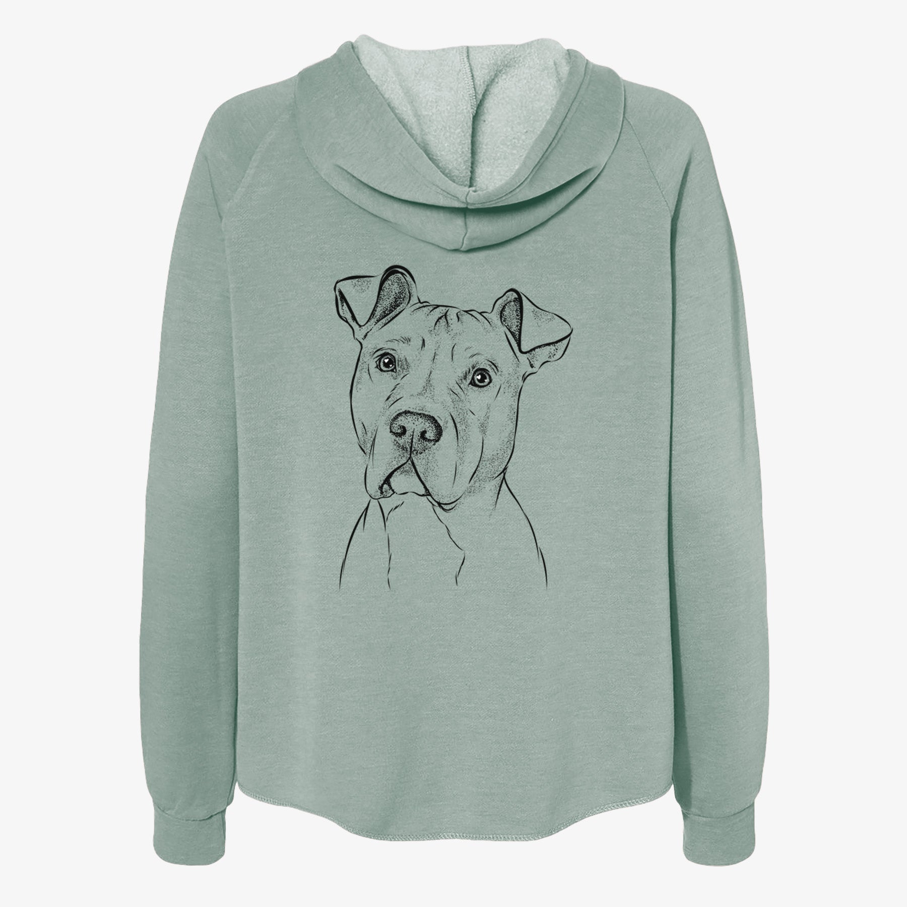 Scraps the American Staffordshire Mix - Women's Cali Wave Zip-Up Sweatshirt