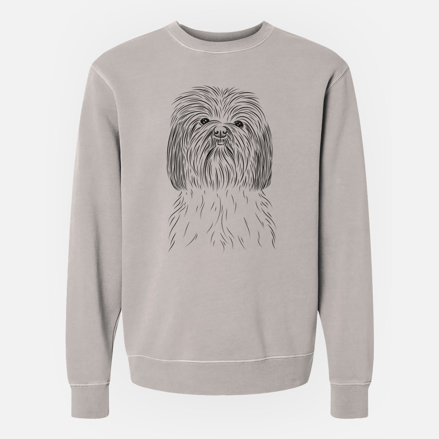 Bare Scully the Shih Tzu - Unisex Pigment Dyed Crew Sweatshirt