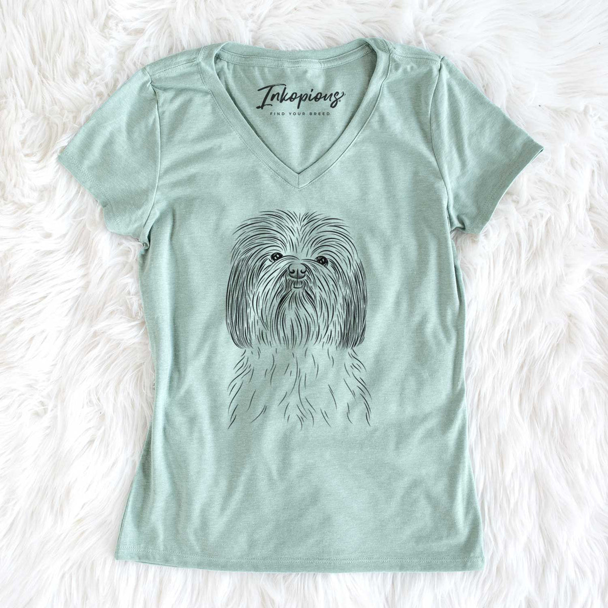 Bare Scully the Shih Tzu - Women&#39;s V-neck Shirt