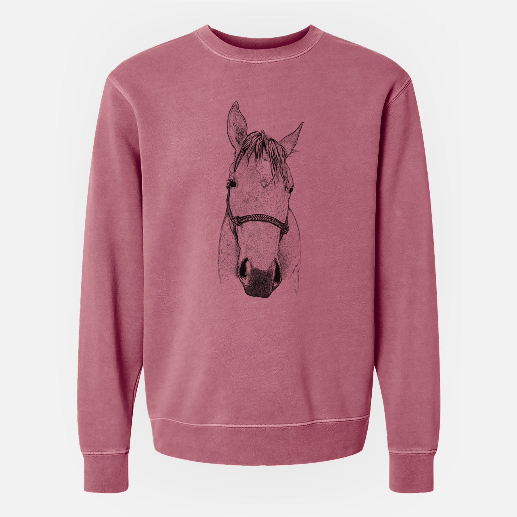 Bare SeaBee the Quarter Horse - Unisex Pigment Dyed Crew Sweatshirt