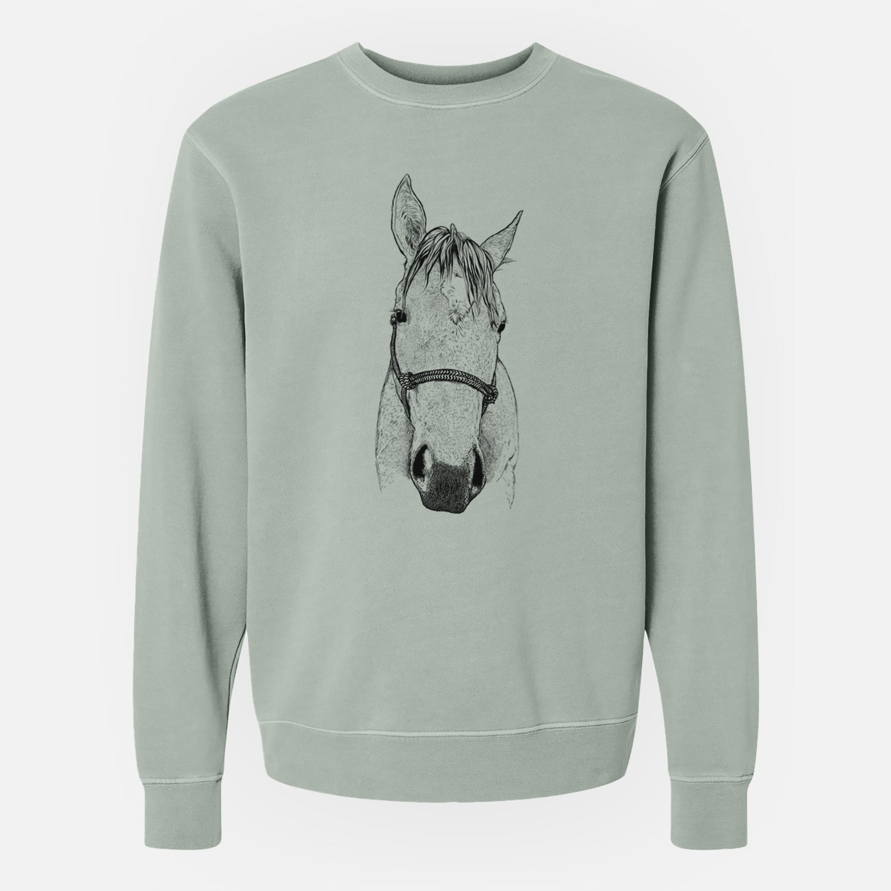 Bare SeaBee the Quarter Horse - Unisex Pigment Dyed Crew Sweatshirt