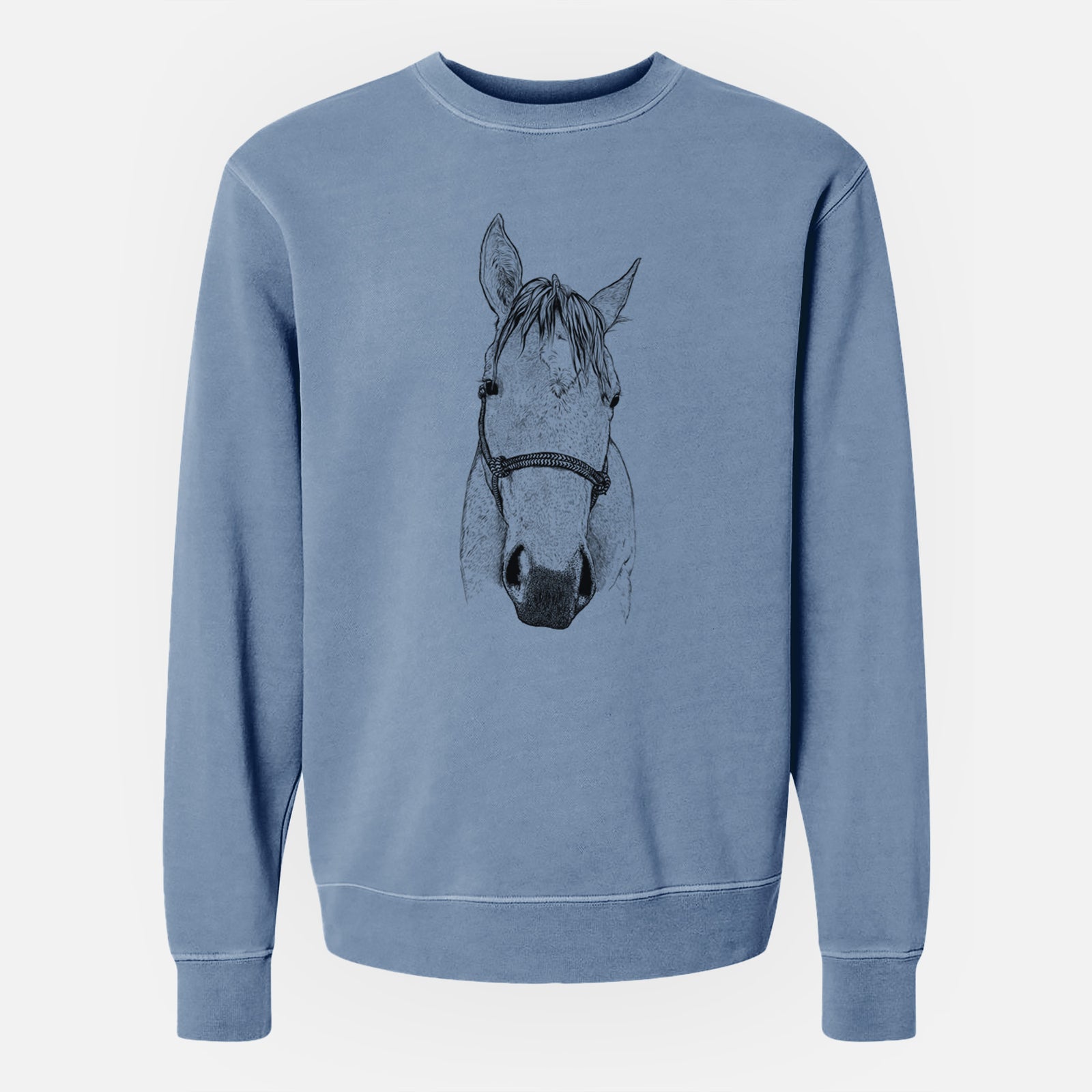 Bare SeaBee the Quarter Horse - Unisex Pigment Dyed Crew Sweatshirt