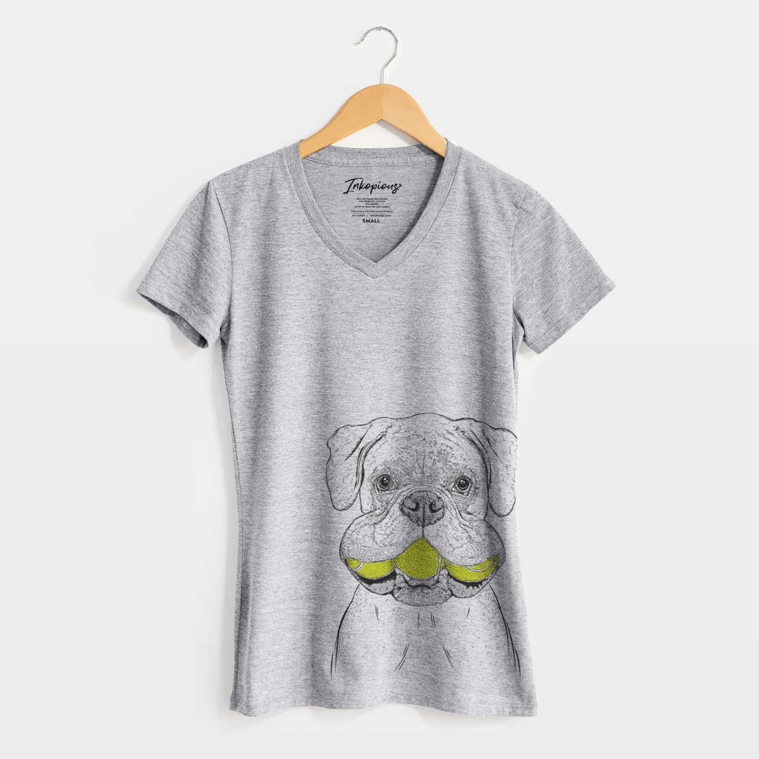 Bare Seamus the Boxer - Women's V-neck Shirt