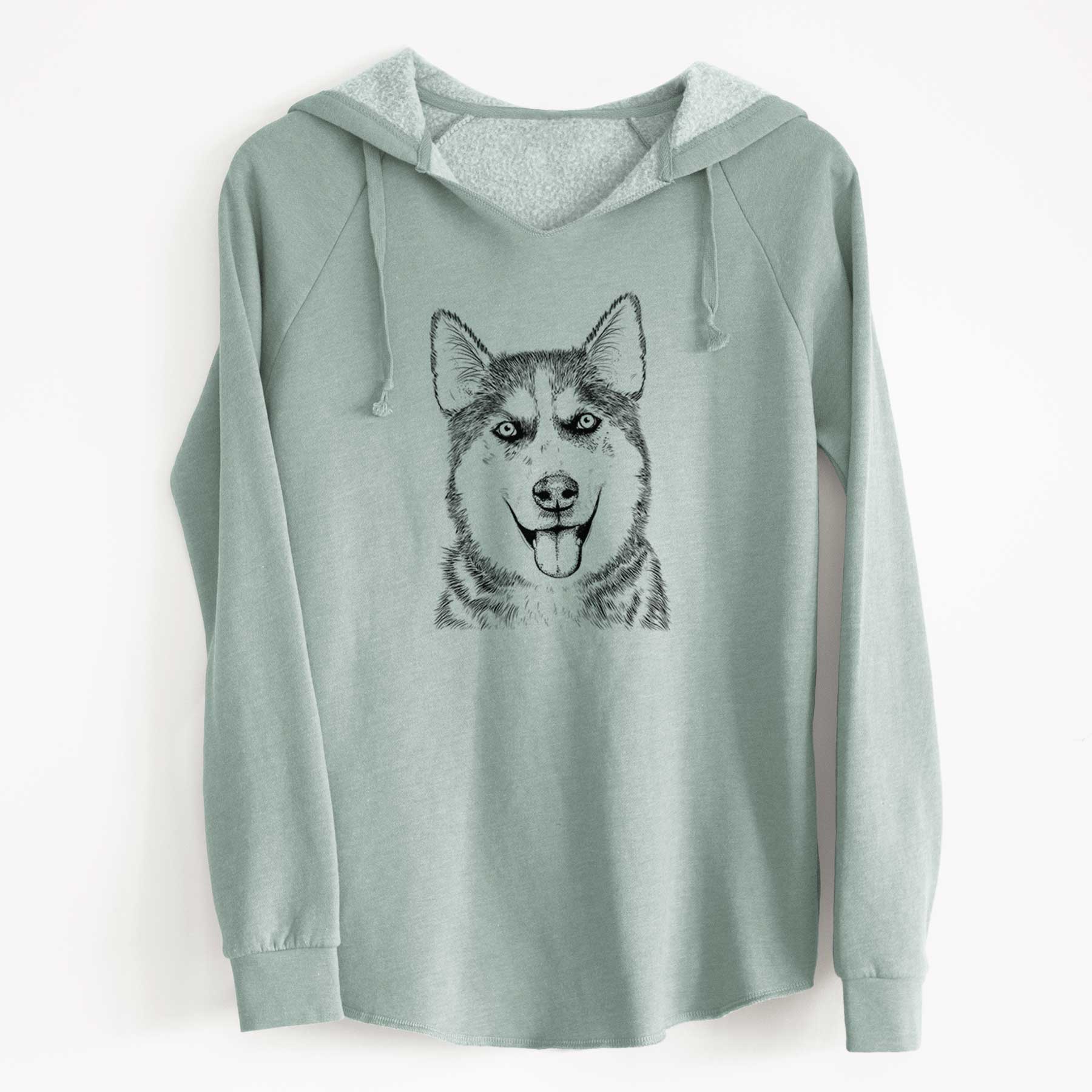 Bare Sesi the Siberian Husky - Cali Wave Hooded Sweatshirt